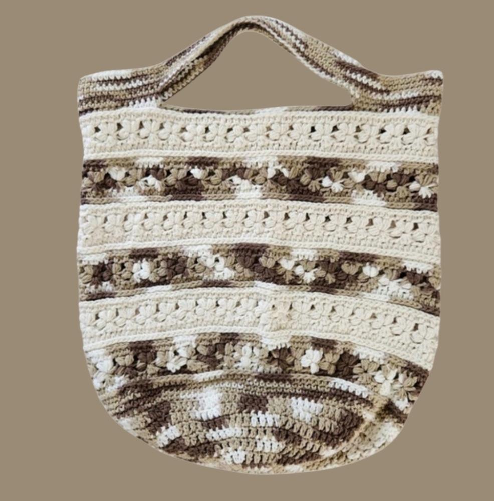 Handmade Shopping Bag Crochet Tote Textured